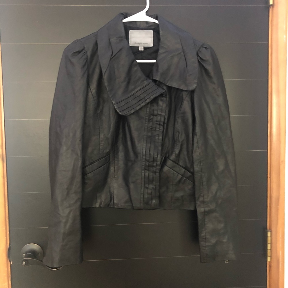 CLASSIQUES ENTIER Black Leather Jacket XS.